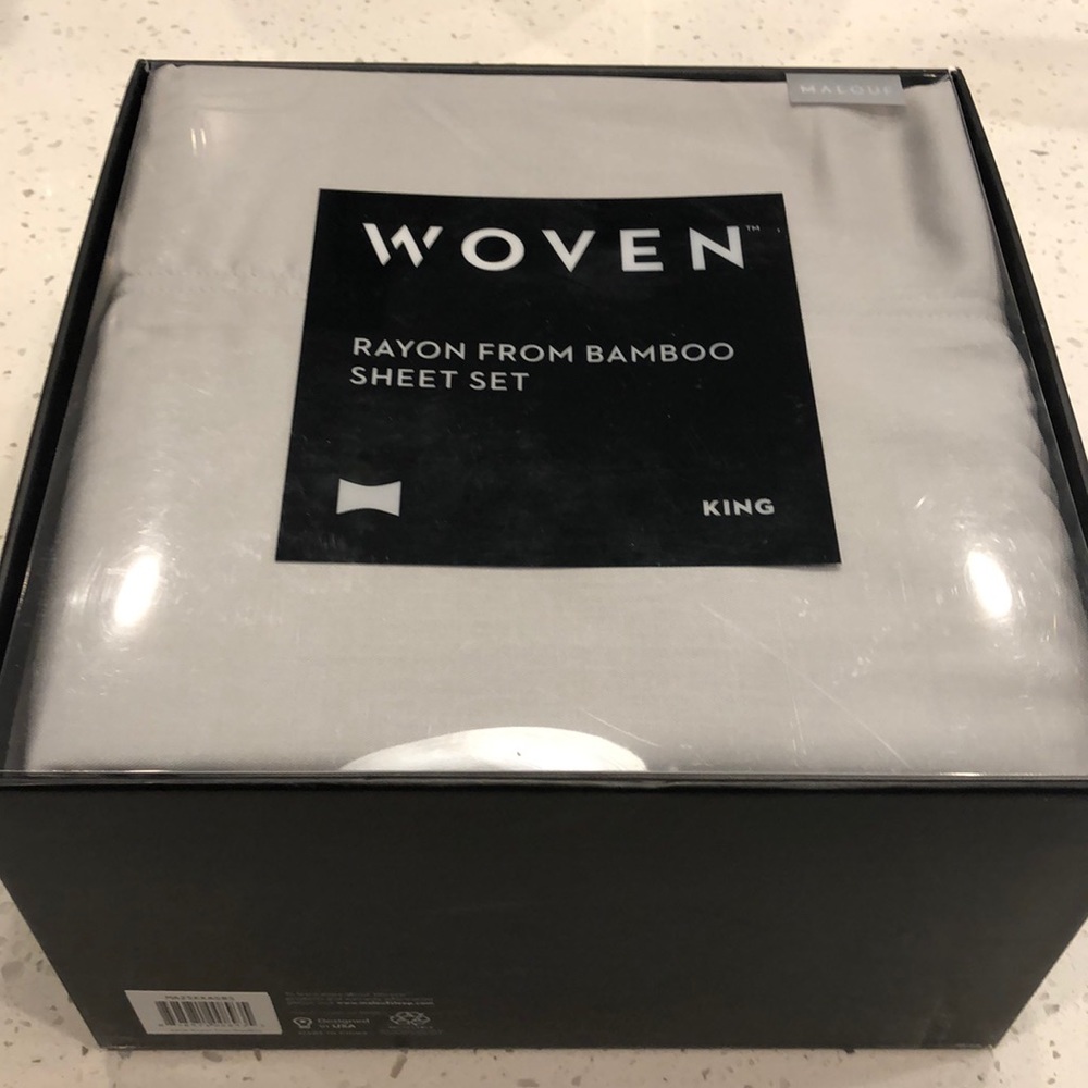 Malouf Woven Rayon from Bamboo Sheet Set King Bed